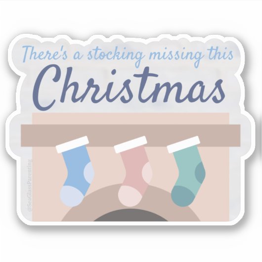 今年のストッキング恋しく思はクリスマスだ シール (正面)