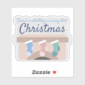 今年のストッキング恋しく思はクリスマスだ シール (シート)