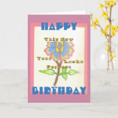 今年のハッピーバースデーは申し分ない カード (黄色い花)