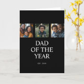 今年のベストパパ認定 モダン 3枚写真 カード (黄色い花)