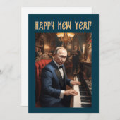 今年のユーモアあふれるロシアのプーチン大統領 シーズンカード (正面/裏面)