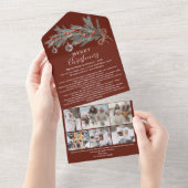 今年のレビュー松赤メリークリスマス6枚の写真 オールインワン招待状 (貼ってはがせる)