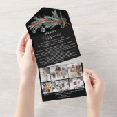 今年のレビュー松赤メリークリスマス6枚の写真 オールインワン招待状 (貼ってはがせる)