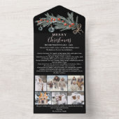 今年のレビュー松赤メリークリスマス6枚の写真 オールインワン招待状 (内側)