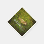 今年の与えグンドホッグの贈り物 スタンダードカクテルナプキン (角)