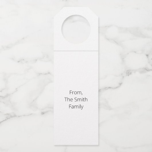 今年の休暇の中で最も素晴らしいワイン ボトルネックタグ (裏面)