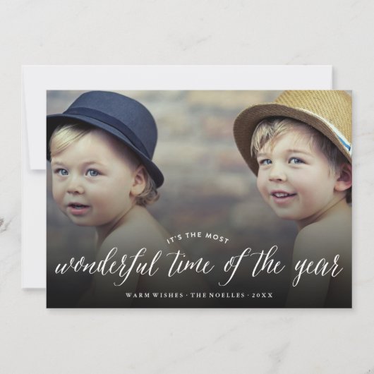 今年の写真の中で最も素晴らしい時モダン間 シーズンカード (正面)