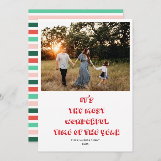 今年の写真の中で最も素晴らしい時間だ シーズンカード (正面/裏面)