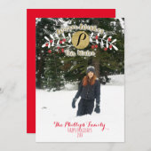 今年の冬のクリスマスホリデー写真の暖かい願い シーズンカード (正面/裏面)