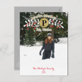 今年の冬のクリスマスホリデー写真の暖かい願い シーズンポストカード (正面/裏面)