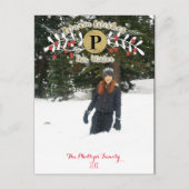 今年の冬のクリスマスホリデー写真の暖かい願い シーズンポストカード (正面)