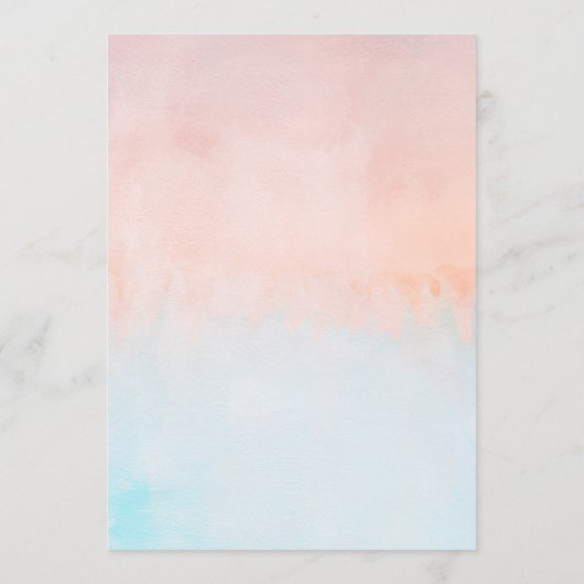 今年の夏の夕日の水の色結婚のアドバイスカード アドバイスカード (裏面)