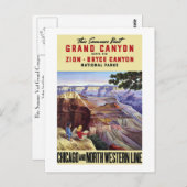 今年の夏の訪問グランドキャニオン ポストカード (正面/裏面)