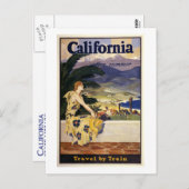 今年の夏はカリフォルニアだ。列車で旅行 ポストカード (正面/裏面)