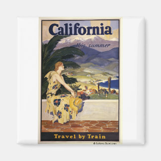 今年の夏はカリフォルニアだ。列車で旅行 マグネット