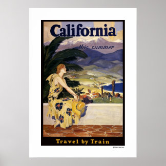 今年の夏はカリフォルニアだ。電車のポスター旅行 ポスター