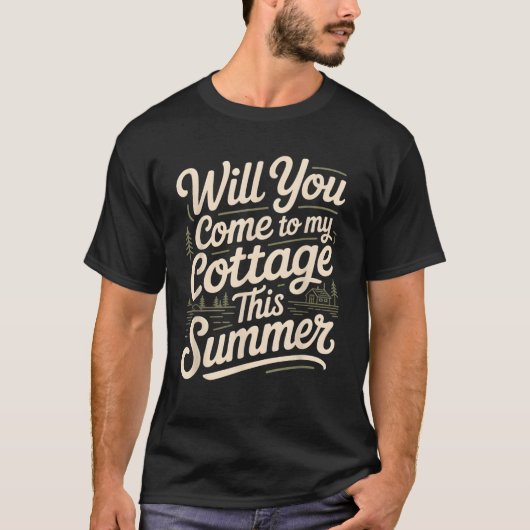 今年の夏は私の別荘に来ませんか Tシャツ (正面)