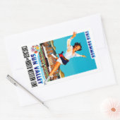 今年の夏～サンバレー 長方形シール (封筒)