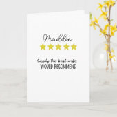 今年の妻...5つ星。ユーモアたっぷりのカード カード (黄色い花)