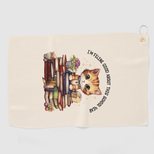 今年の学校は本当に楽しい ゴルフタオル (横)