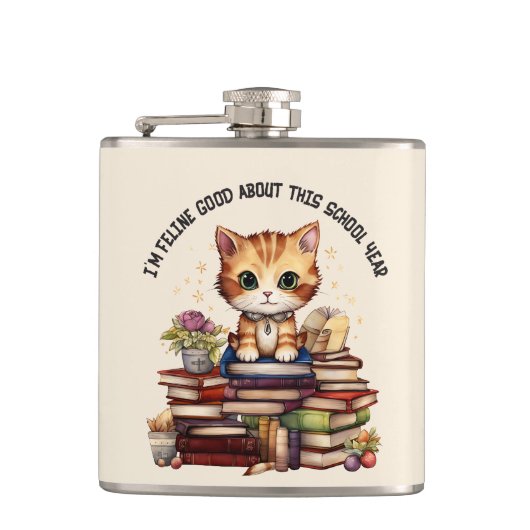 今年の学校は本当に楽しい フラスク (正面)