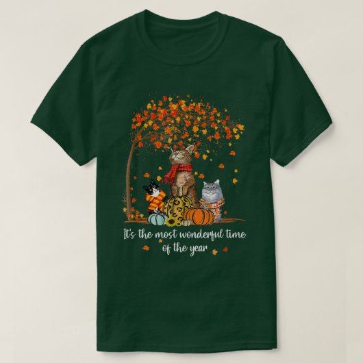 今年の家族の中で最も素晴らしい時間であるCa Tシャツ (デザイン正面)