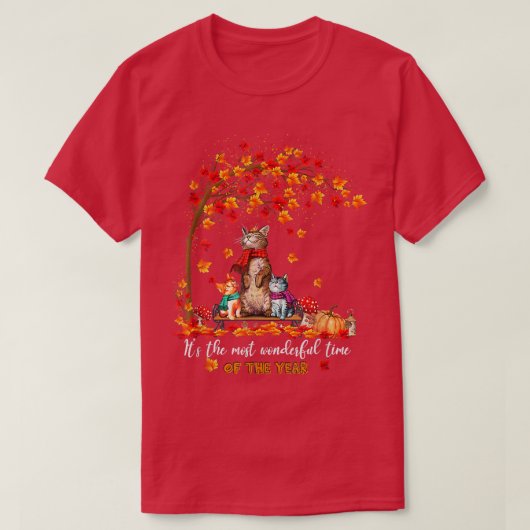今年の家族の中で最も素晴らしい時間であるCa Tシャツ (デザイン正面)