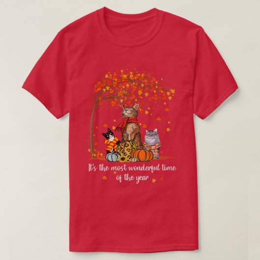 今年の家族の中で最も素晴らしい時間であるCa Tシャツ (デザイン正面)
