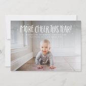 今年の応援おもしろいかわいい1枚の写真クリスマス シーズンカード (正面)