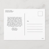 今年の応援おもしろいかわいい1枚の写真クリスマス シーズンポストカード (裏面)