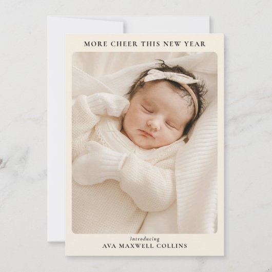 今年の応援の詳細お正月の誕生発表 シーズンカード (正面)