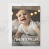 今年の応援は可愛い1枚の写真クリスマス シーズンカード (正面)