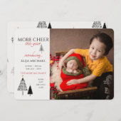 今年の応援写真の誕生のお知らせ 案内状 (正面/裏面)