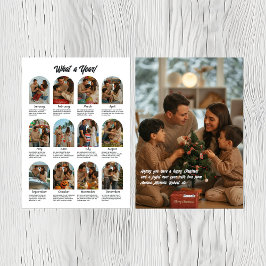 今年の思い出家族写真コラージュ クリスマスホリデー シーズンカード