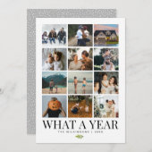 今年の思い出家族写真ホリデーカード シーズンカード (正面/裏面)