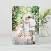 今年の思い出楽しい事実家族版 赤 招待状 (スタンド正面)