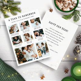 今年の思い出 モダン写真コラージュ シーズンカード