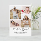 「今年の思い出」家族写真コラージュ シーズンカード (スタンド正面)