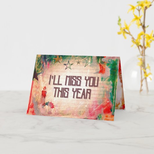 今年の恋しく思スタイルのクリスマスグランジ カード (黄色い花)