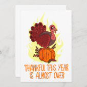 今年の感謝祭はもう終わった 招待状 (正面/裏面)