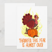 今年の感謝祭はもう終わりでよかった 招待状 (正面/裏面)