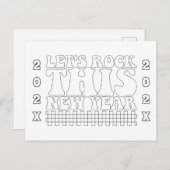 今年の新しい色をロックしよう ポストカード (正面/裏面)