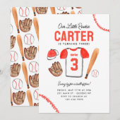 今年の新人賞 野球Tシャツ スポーツ 誕生日 招待状 (正面/裏面)