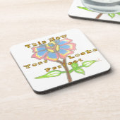 今年の新年は完璧なフローラ文字アートプリント コースター (左側)