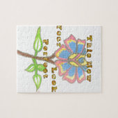 今年の新年は完璧なフローラ文字アートプリント ジグソーパズル (横)