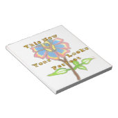 今年の新年は完璧なフローラ文字アートプリント ノートパッド (アングル)