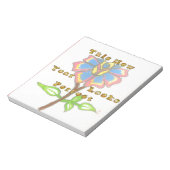 今年の新年は完璧なフローラ文字アートプリント ノートパッド (回転)