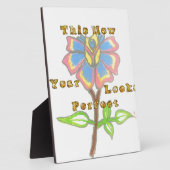 今年の新年は完璧なフローラ文字アートプリント フォトプラーク (側面)