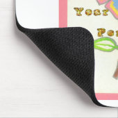 今年の新年は完璧なフローラ文字アートプリント マウスパッド (コーナー)