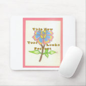 今年の新年は完璧なフローラ文字アートプリント マウスパッド (マウス)